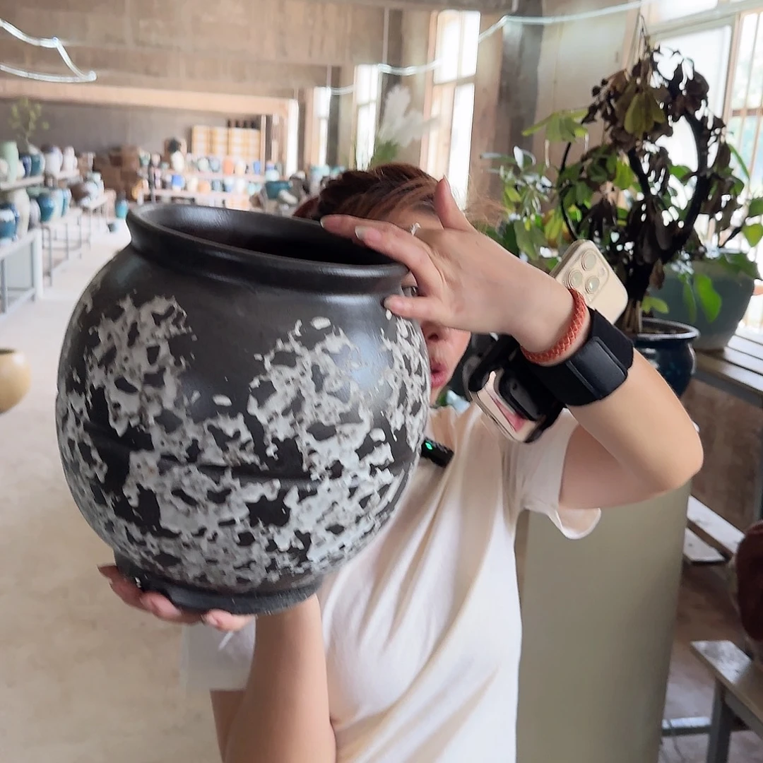 紫砂花盆王嫂花盆0916-160高28口20