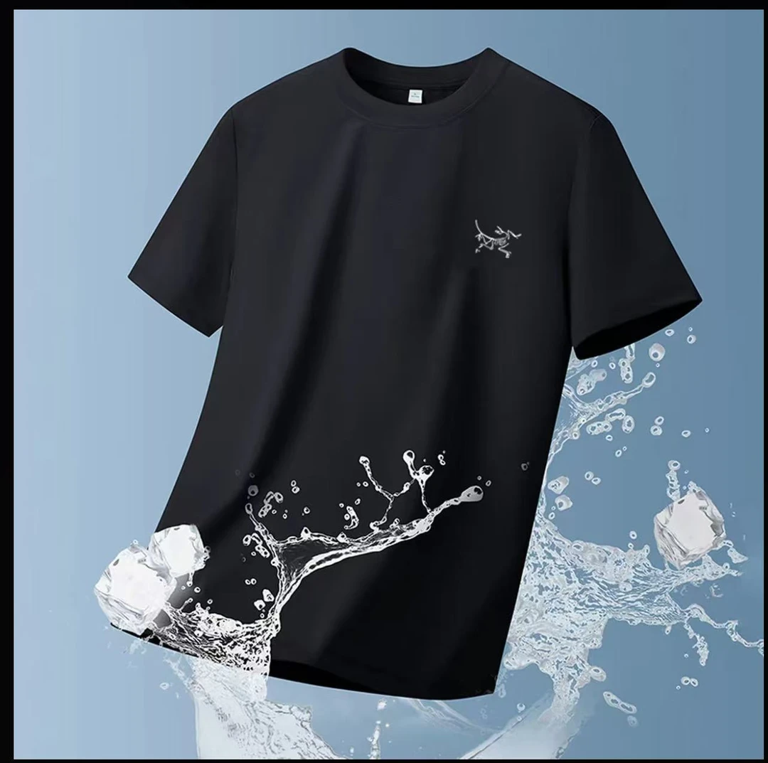 【晴天专属】茑家轻奢高端男士夏季冰丝速干T恤圆领短袖