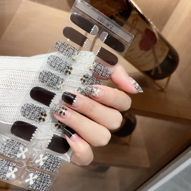 【黑珍珠】R83~照灯变硬款半固化凝胶美甲贴