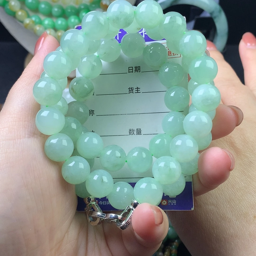 翡翠未镶嵌手链卡11.8