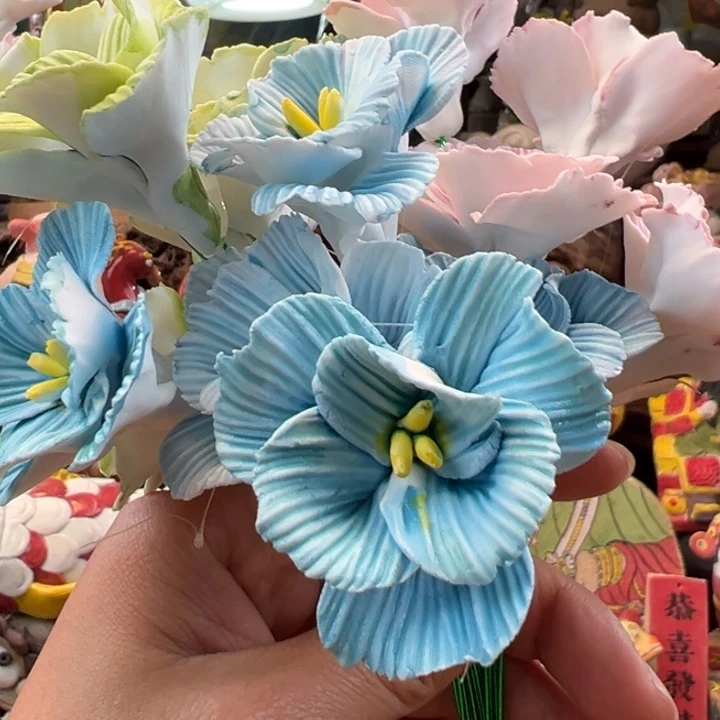 陶摆件小镇青花每日有新品5支