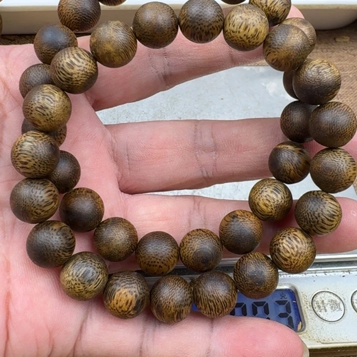 小***木沉香手串乌身手串17克加