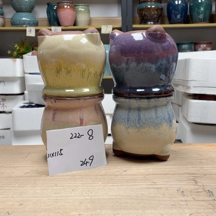 紫砂花盆多肉花盆微瑕8