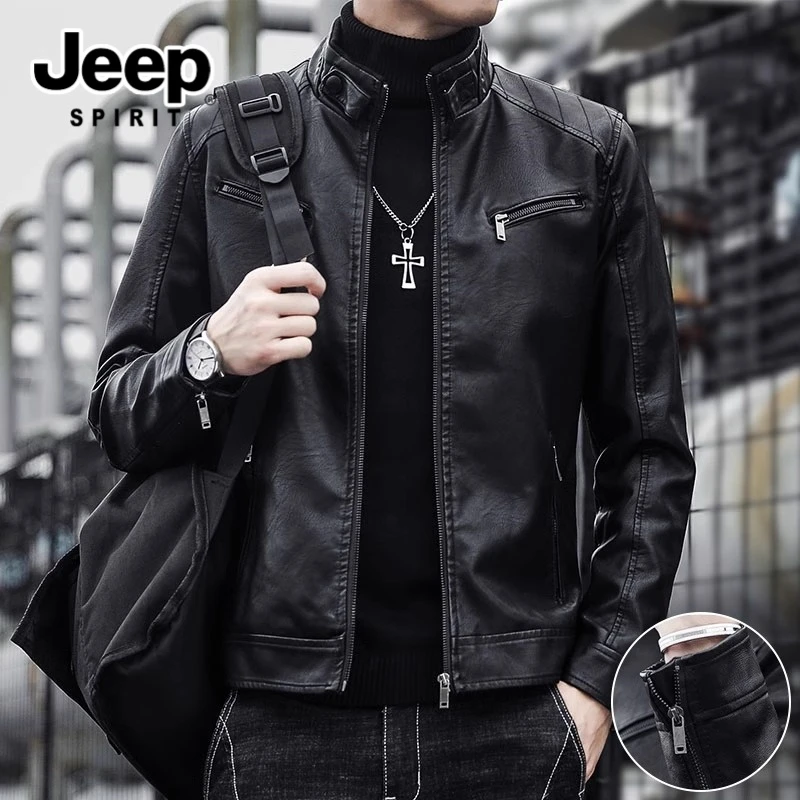 吉普潮牌男装外套春秋款2025新款夹克休闲百搭cleanfit外套夹克男