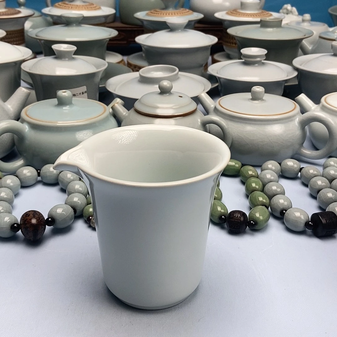 杯月白釉公道杯原矿原釉原产地