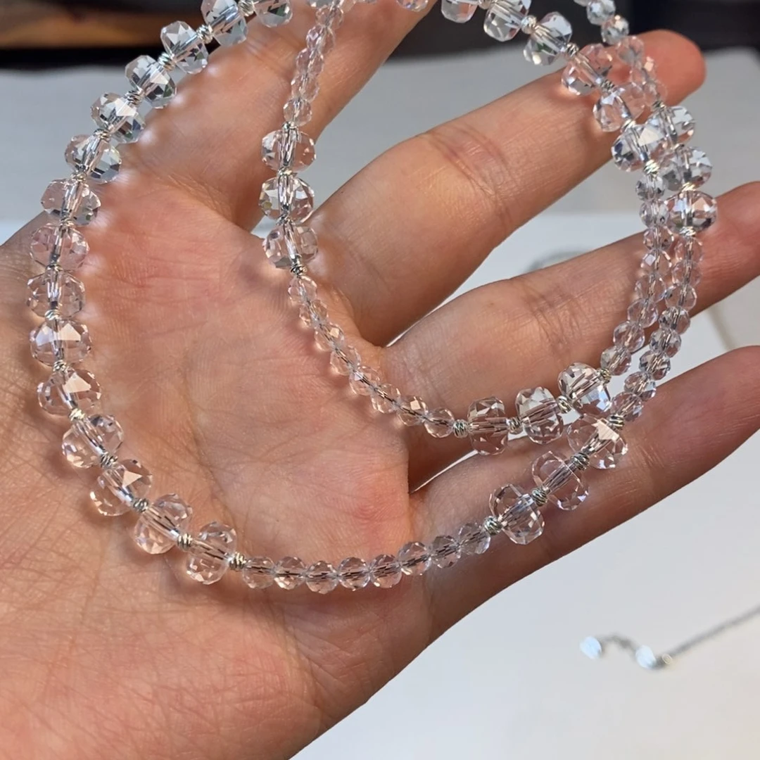 项链白水全净体 切割面