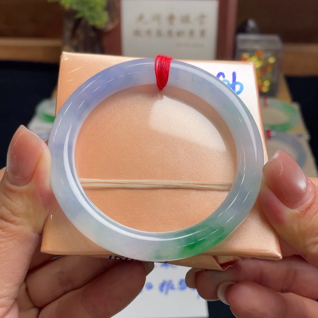 翡翠手镯未镶嵌翡翠55圆条