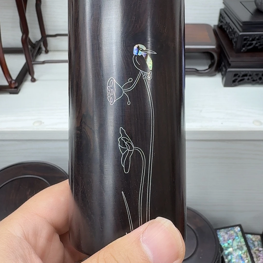 木紫光檀整木有笔筒