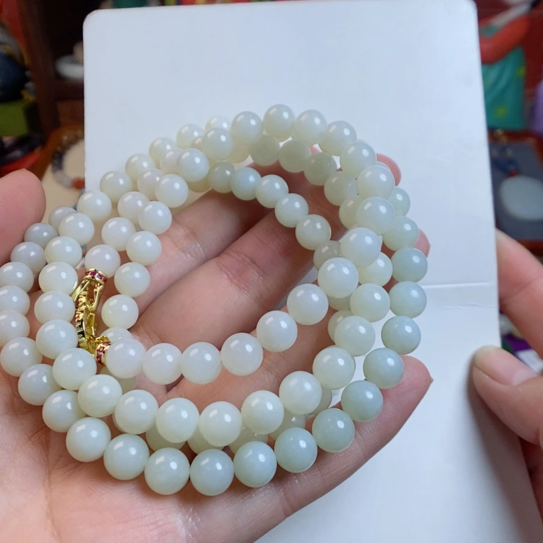 和田玉手链未镶嵌新疆料