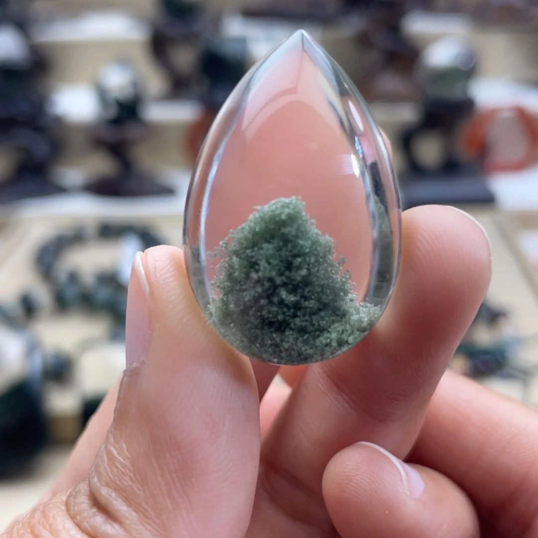 水晶颈饰未镶嵌绿幽灵吊坠