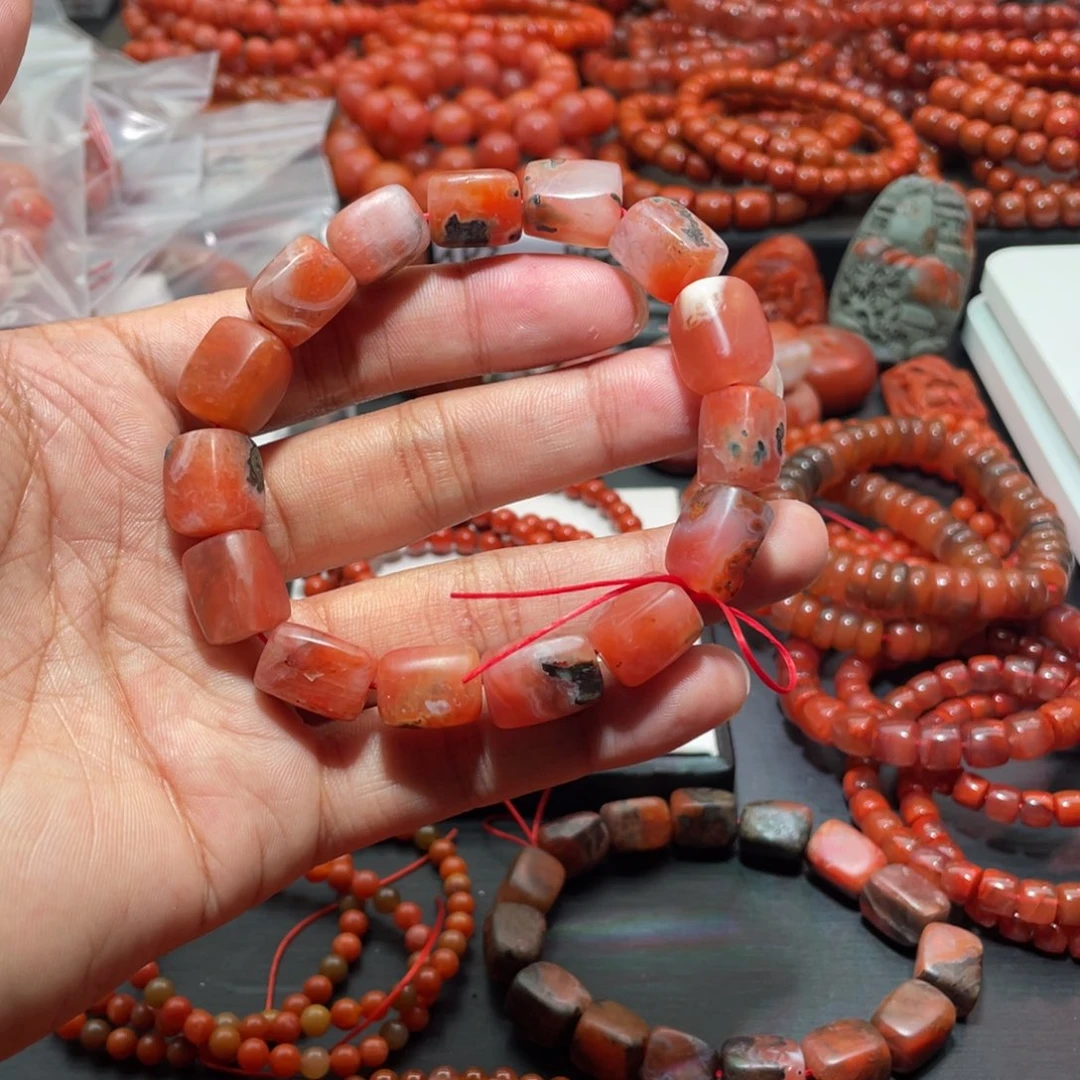 南红玛瑙手链未镶嵌