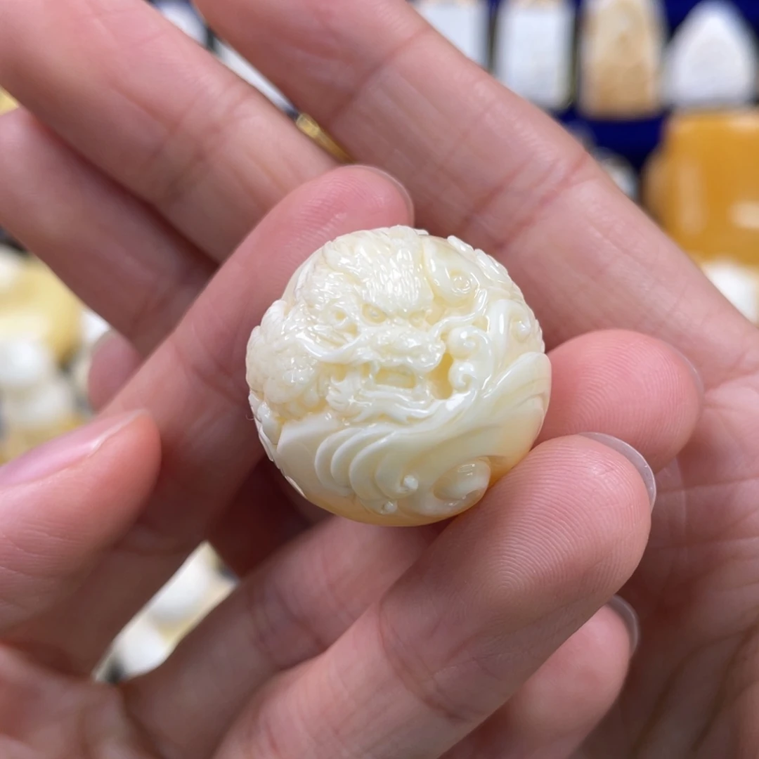蜜蜡裸石未镶嵌琥珀蜜蜡珠子卡24.5mm