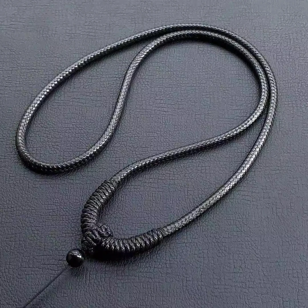 超质感平安扣吊坠挂绳黑色绳子挂件绳玉坠编绳黄金项链绳diy编绳