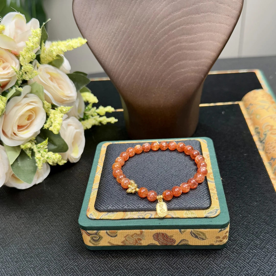 【芳华】天然金太阳设计款手串