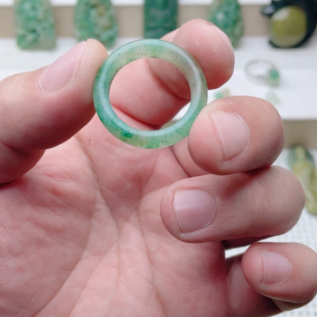 独山玉未镶嵌戒圈20内径