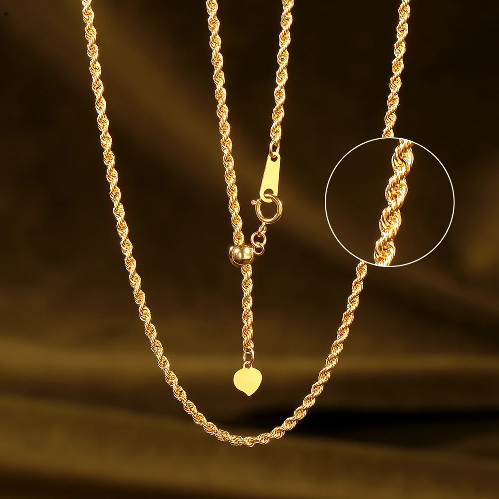 【佳佳专属】18k金战神麻花百搭抽拉链60CM 可调节 五金女孩