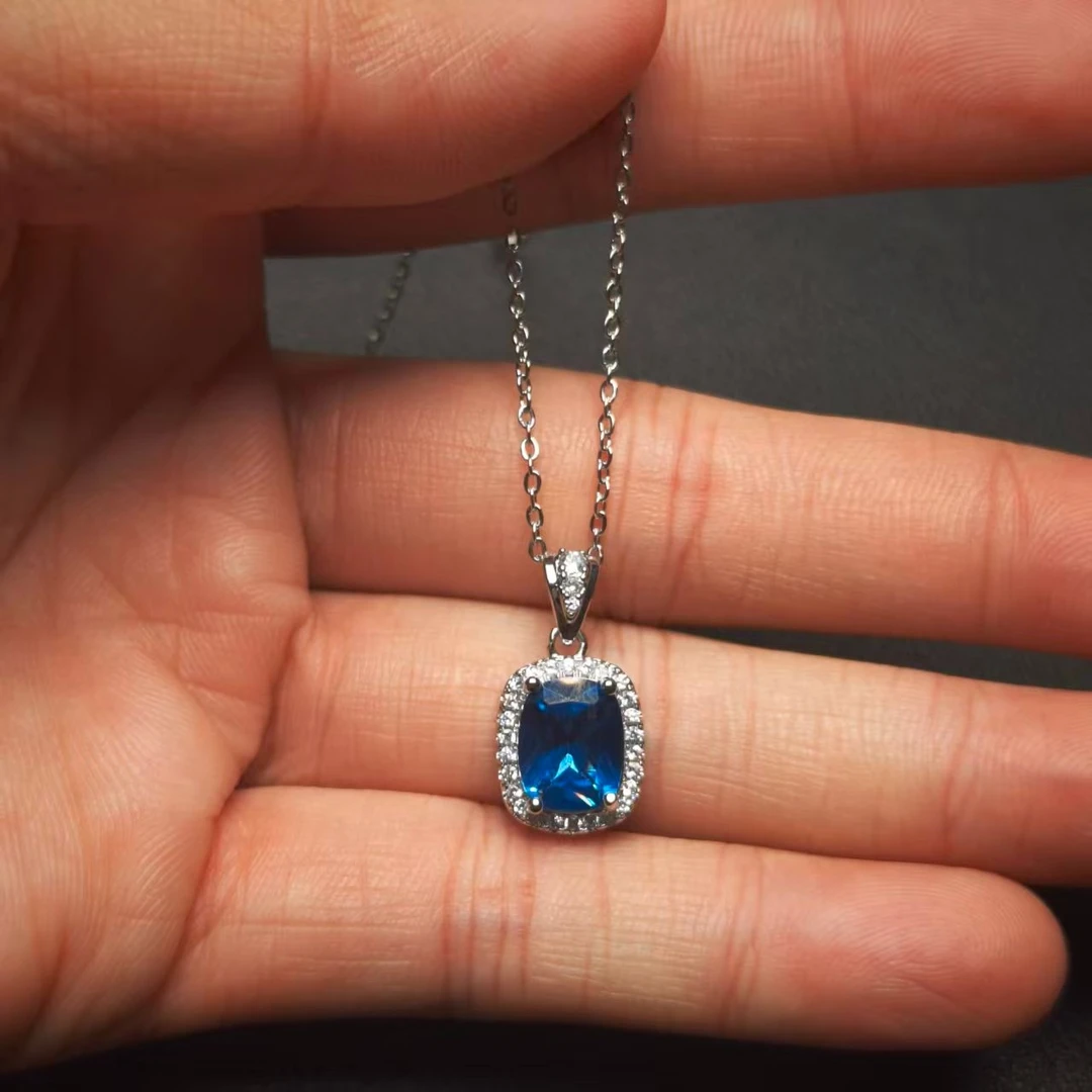 阿鲁沙-典藏轻奢培育蓝宝-合金培育腰佩戒指耳饰戒指吊坠K808