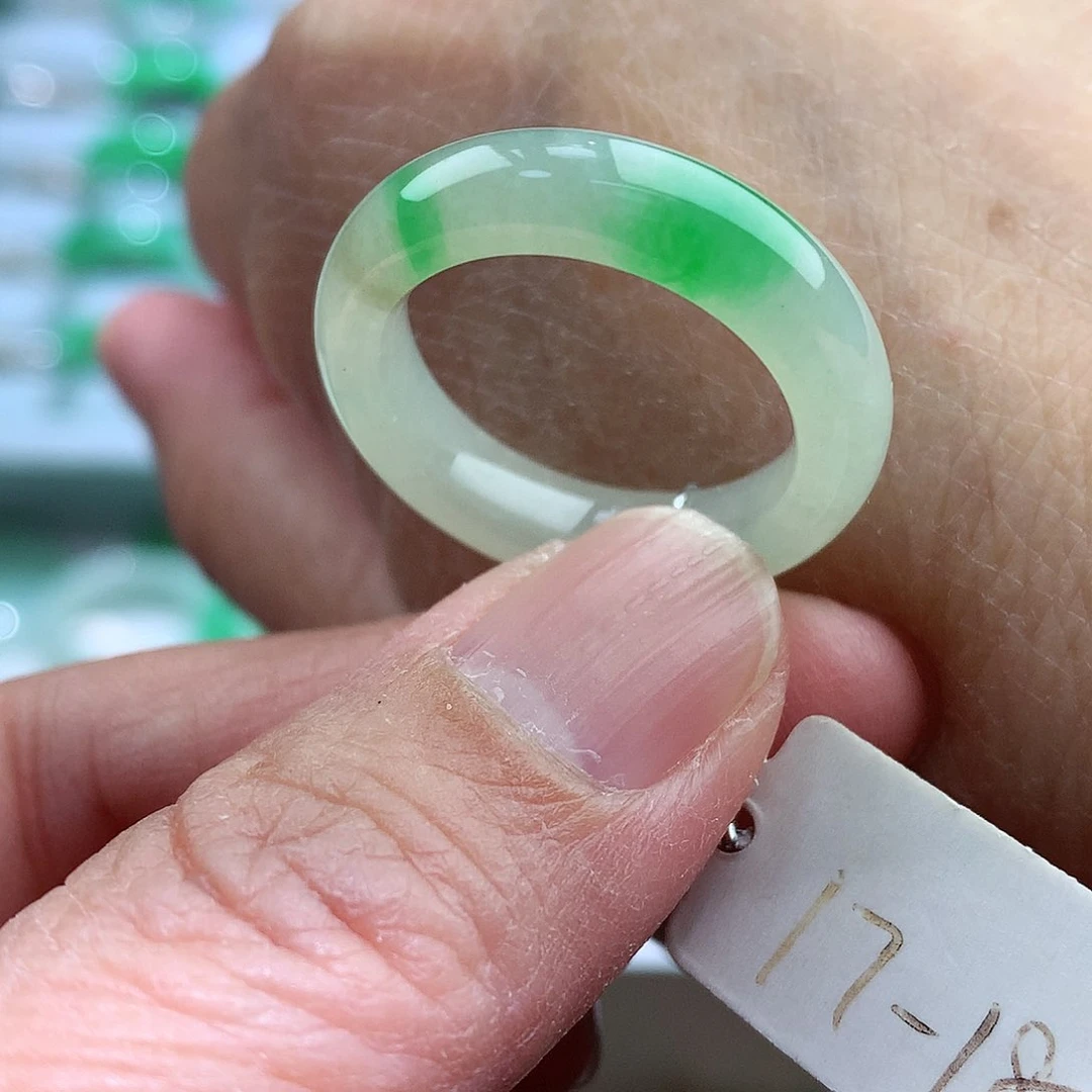 未镶嵌戒指翡翠17-18号