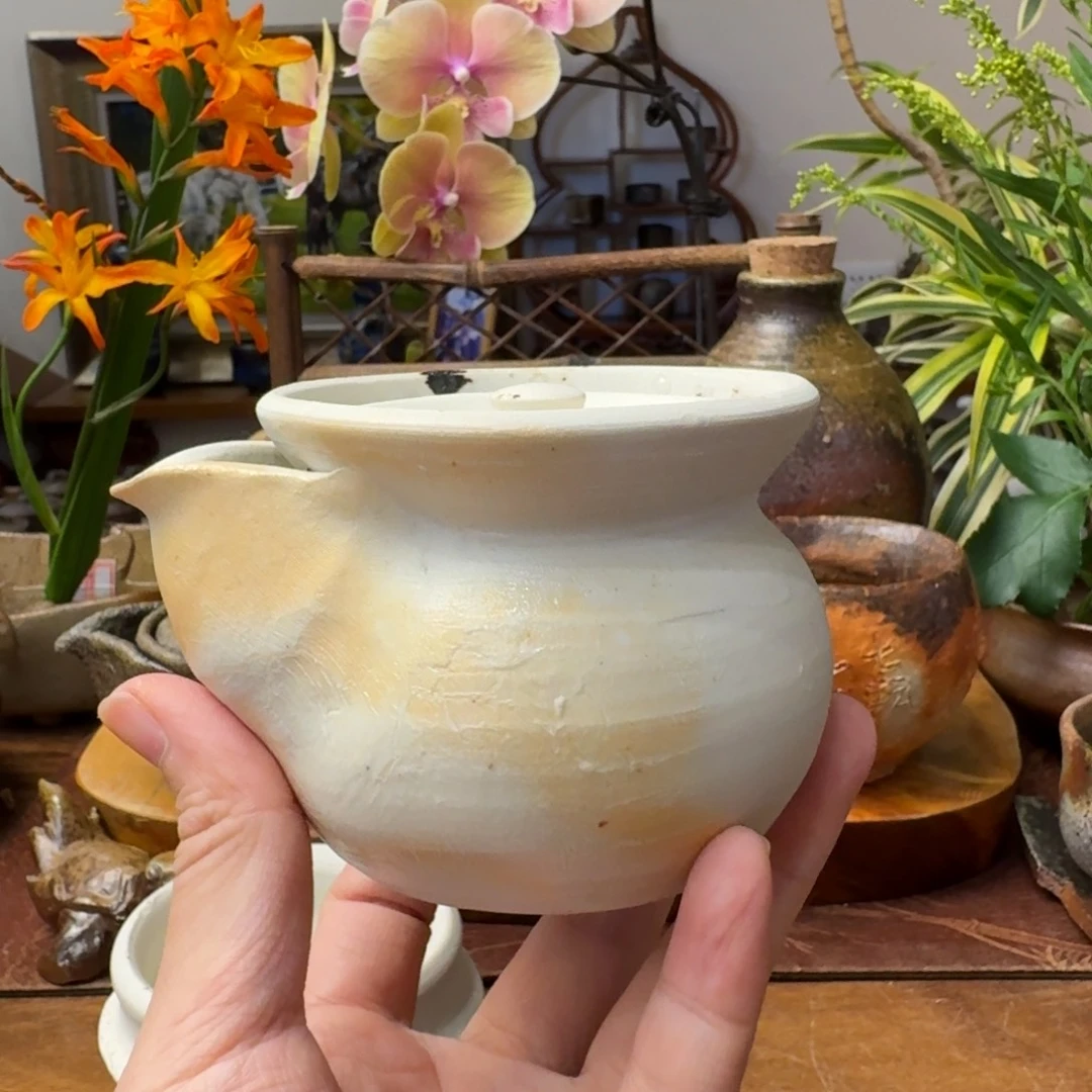 用***1藤原章备前烧白备前宝瓶福利一口价