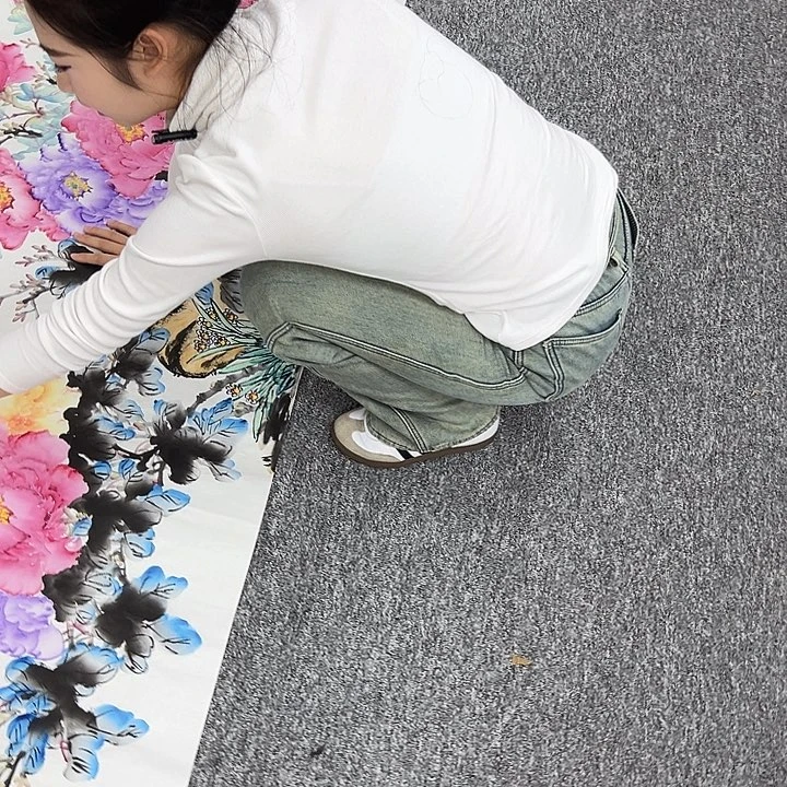 国画女***安国画作品纯手绘