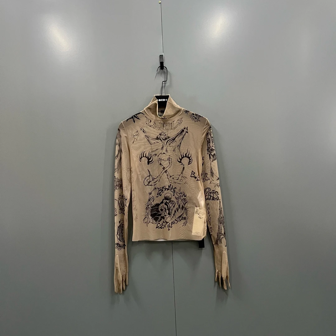 99新 Balenciaga/巴黎世家 ab926 019383 图案满印高领上衣
