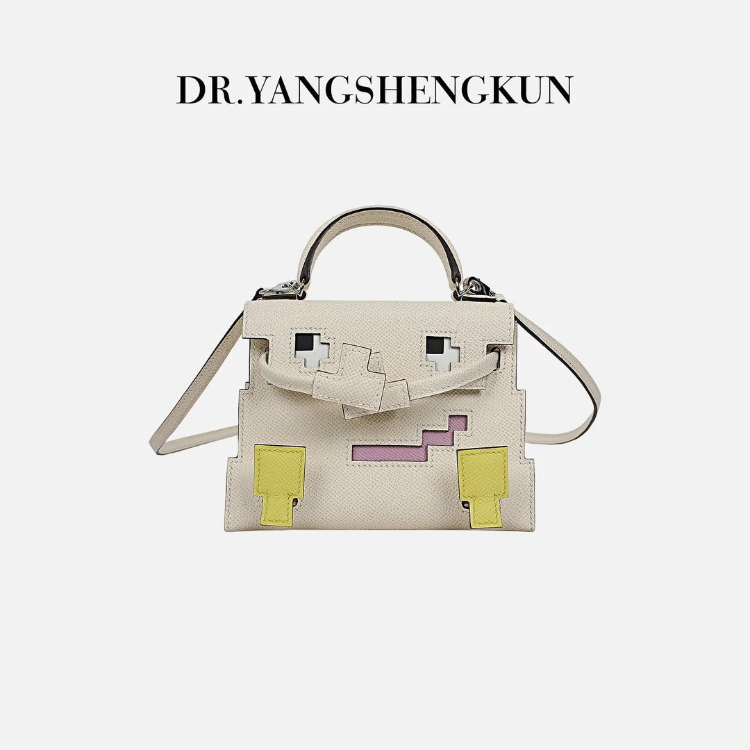 杨圣坤+2025新款全手工凯莉包单肩斜挎手提马赛克包女DR2503-0801