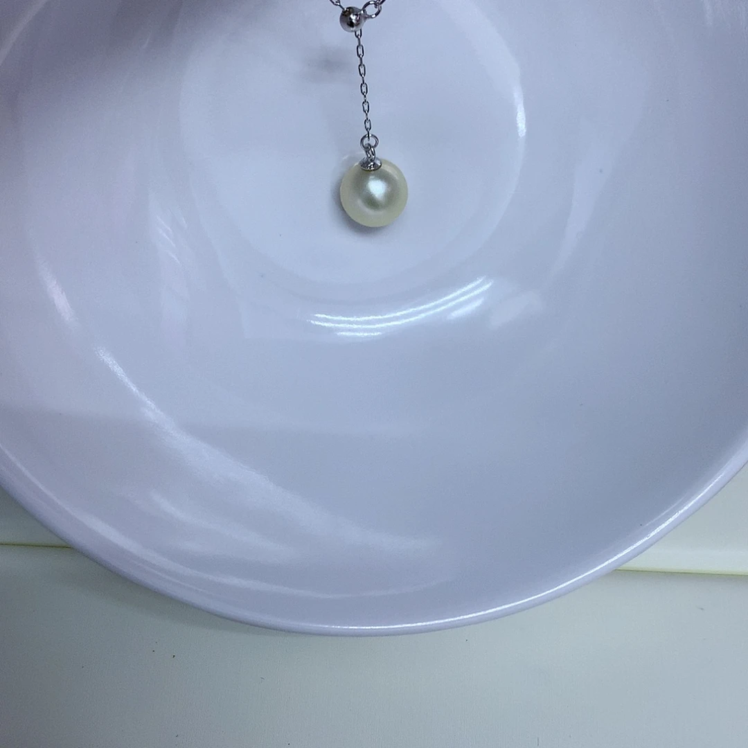 套链银S925镶嵌海水珍珠9-10