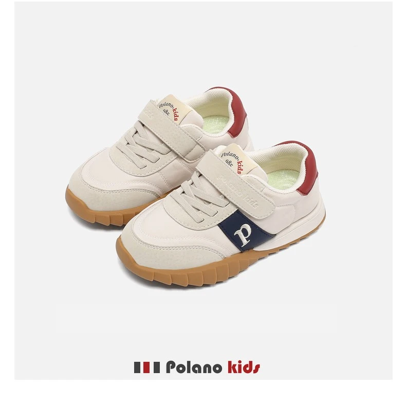 polano kids童鞋秋款儿童运动鞋网面透气中小童幼儿园帅气休闲鞋