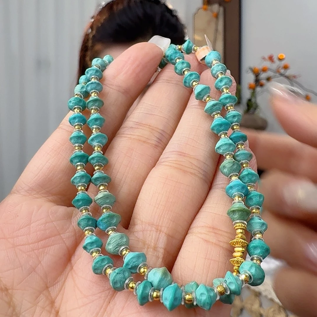 绿松石18K金镶嵌珠宝奇石