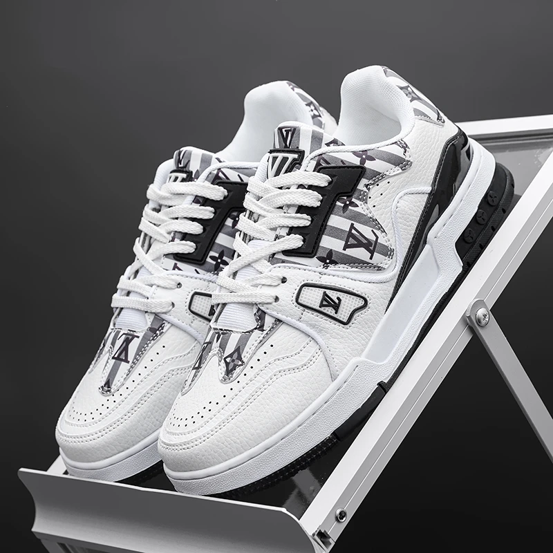 莆田系男鞋休闲鞋男女情侣秋季运动板鞋潮流百搭学生低帮厚底潮鞋