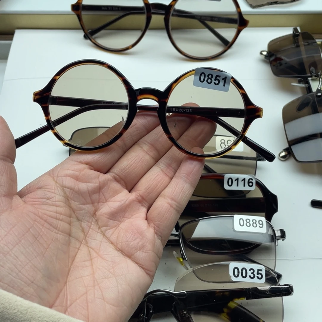 茶水晶复古圆 0851