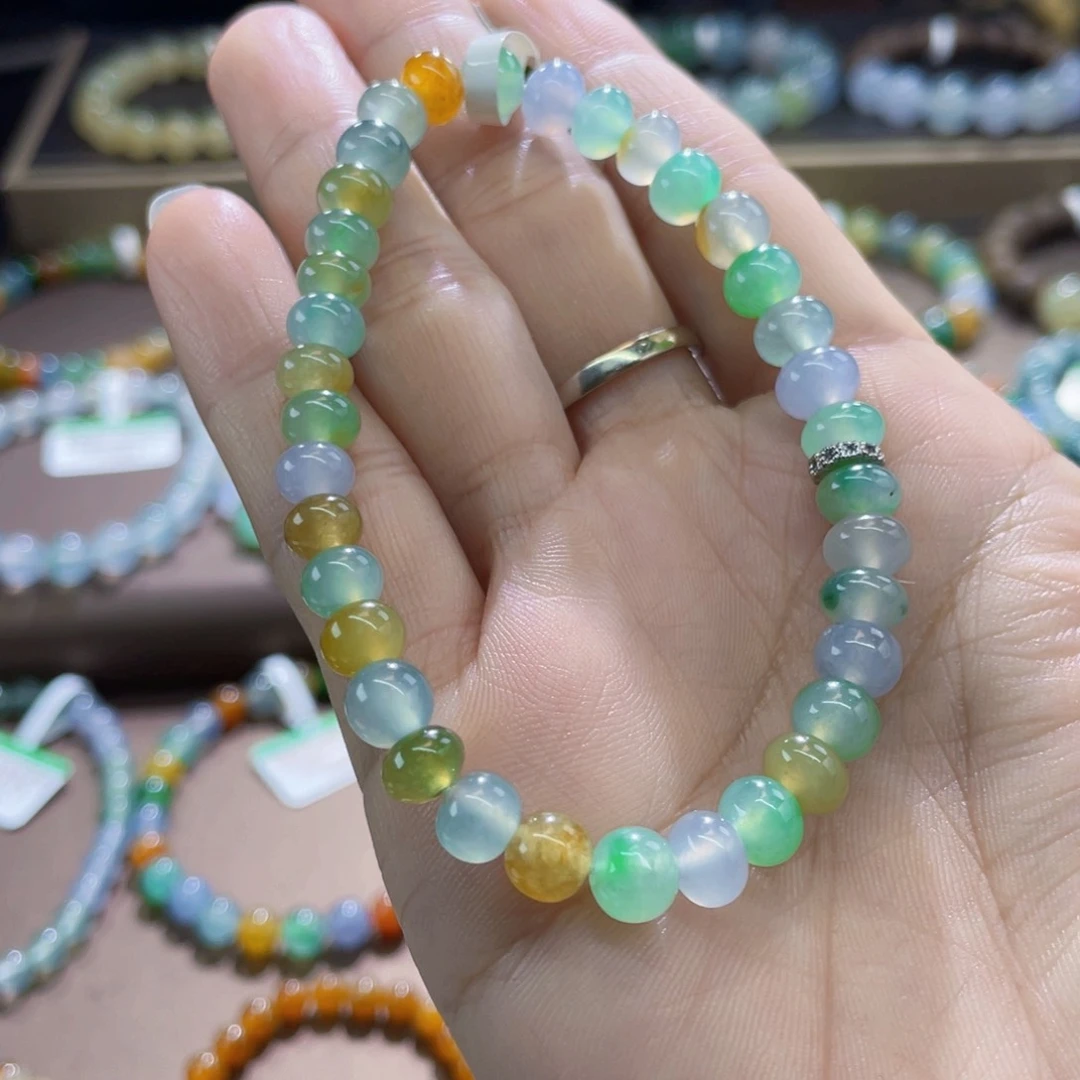 未镶嵌手链翡翠幻彩