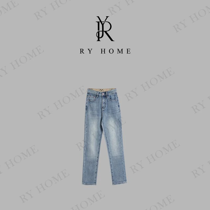【容雨RYHOME】百搭弹力牛仔九分烟管裤252K2646