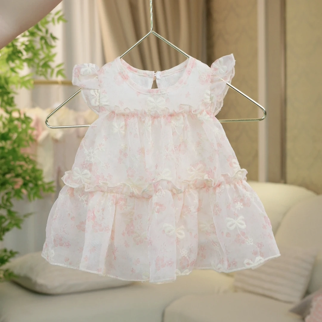 女童碎花公主裙儿童宝宝夏装洋气连衣裙中小童甜美无袖童装婴儿
