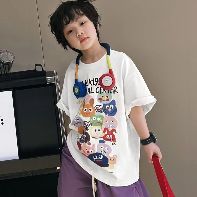 (搞怪小怪兽)亲子棉爆款男女童体恤