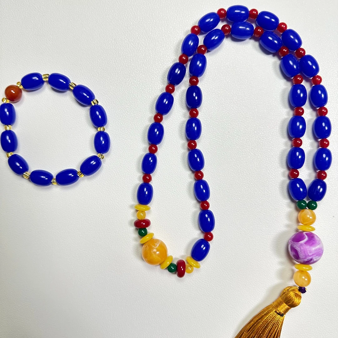 【宠粉福利】克莱因蓝蓝色妖姬手串 项链 随机发一 多样性 拍一发一