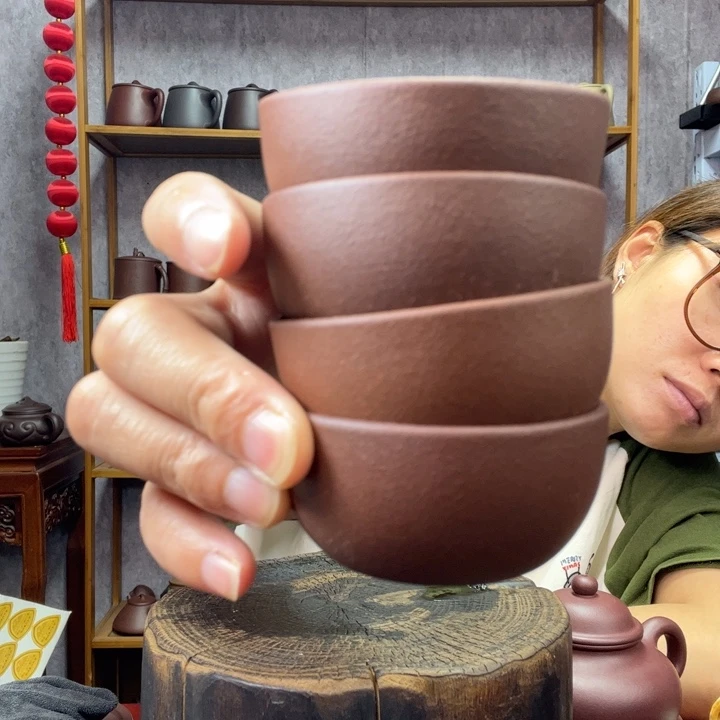 茶杯紫砂原矿紫砂杯