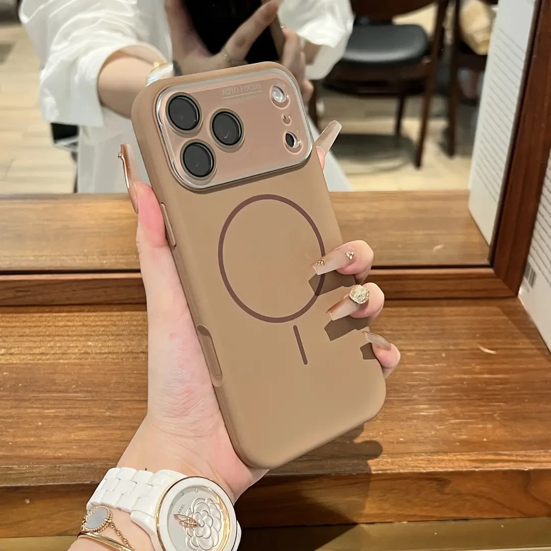 适用iPhone17promax手机壳液态硅胶一体按键16pro磁吸全包镜头膜