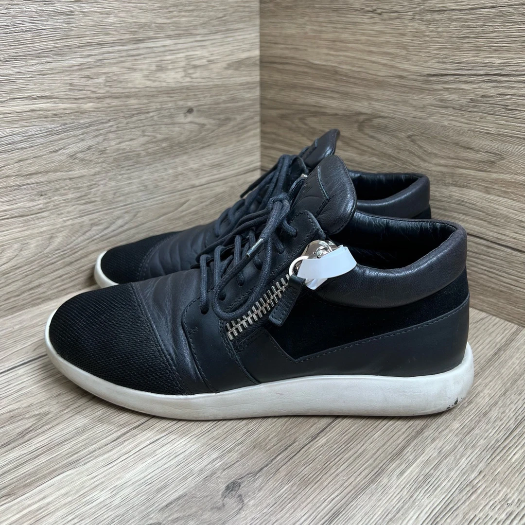 95新 maje Giuseppe Zanotti 朱塞佩·萨诺第 GZ黑色拉链板鞋 41码