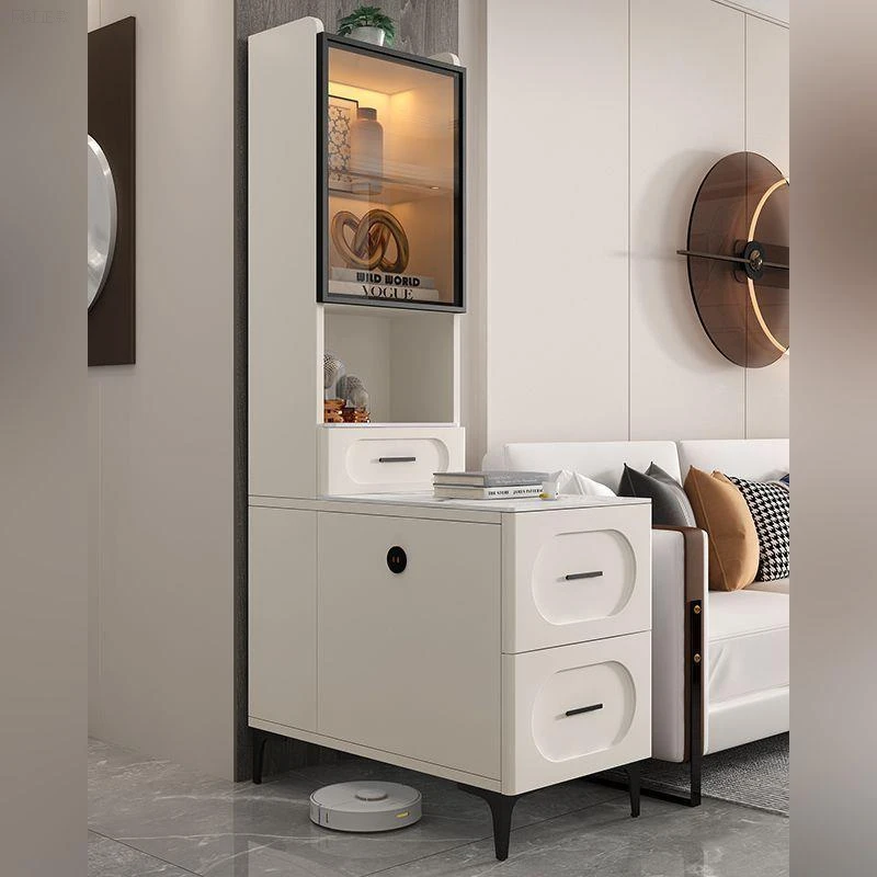 岩板沙发边柜收纳柜客厅家用多功能储物柜现代简约网红小茶几边几