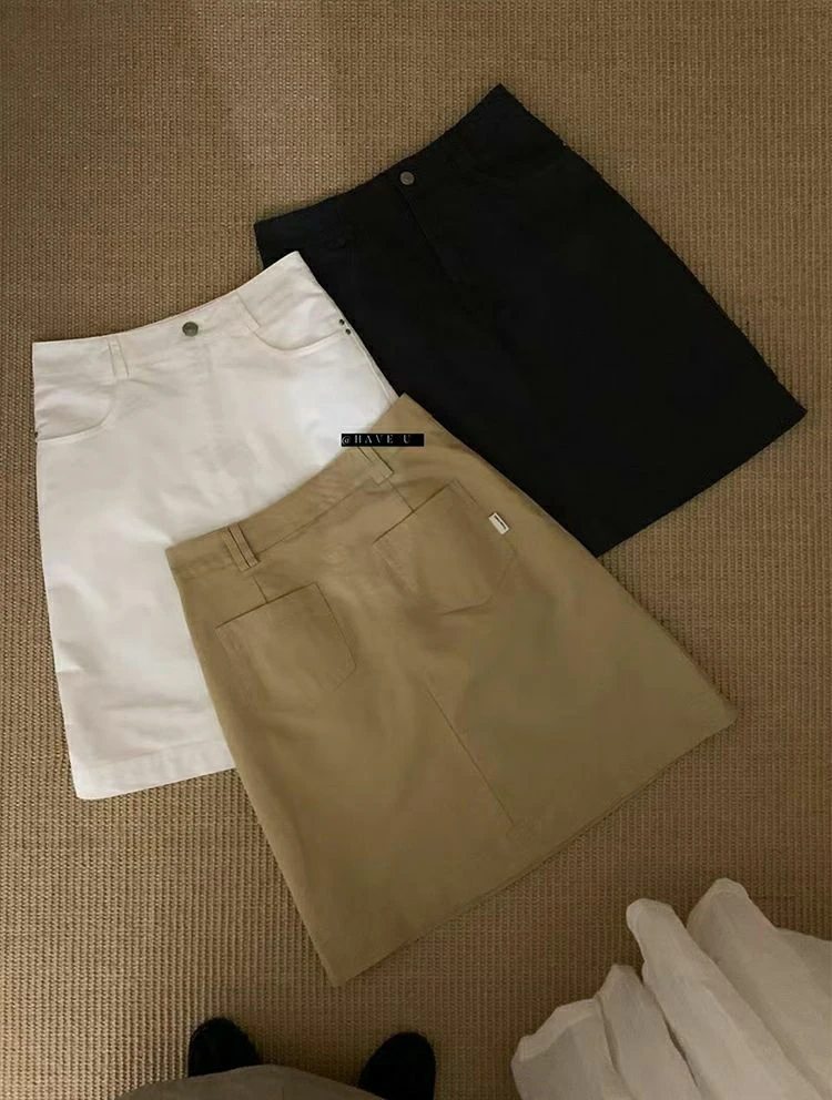 简约百搭半身裙纯色