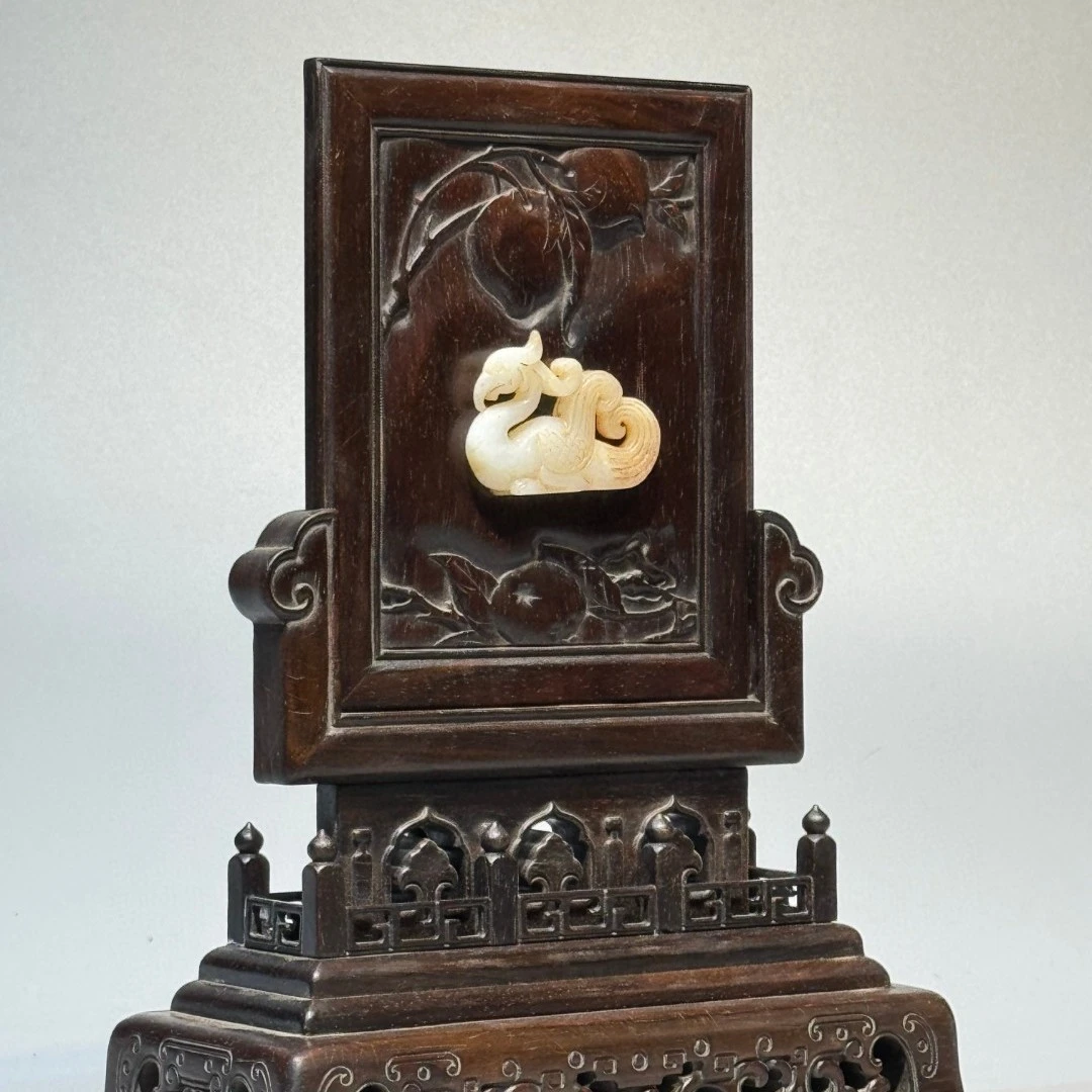 典藏 京城老赵木器【砚屏】竹木根雕摆件古典家具