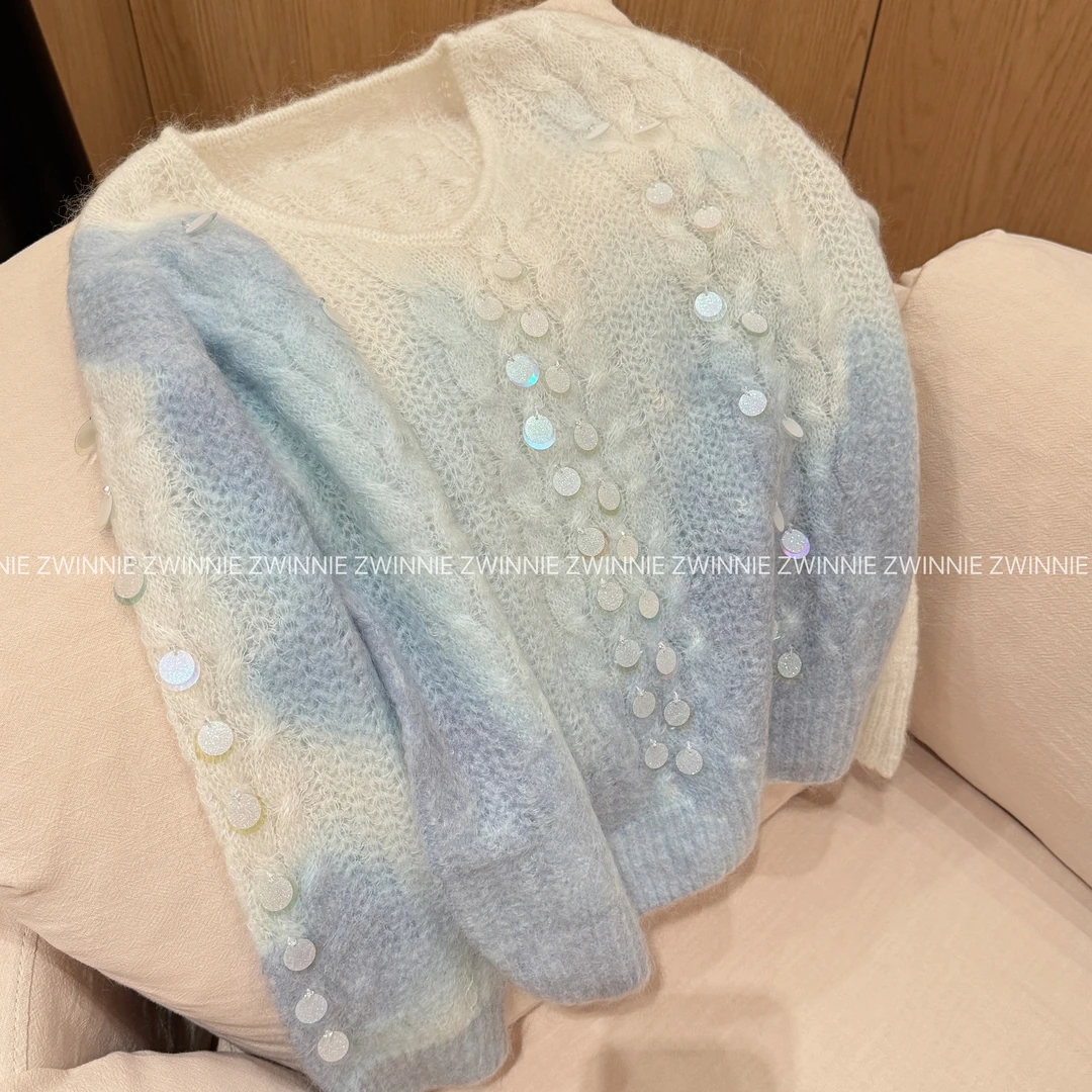 Zwinnie/詹维尼【蓝色美人鱼】超幼进口马海毛绵羊毛毛衣 WWZ202522