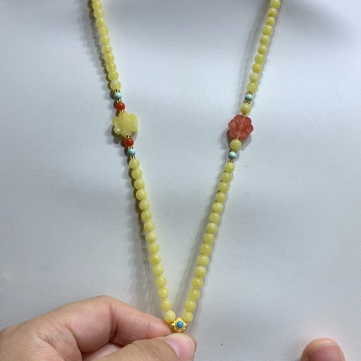 蜜蜡未镶嵌颈饰4.7mm