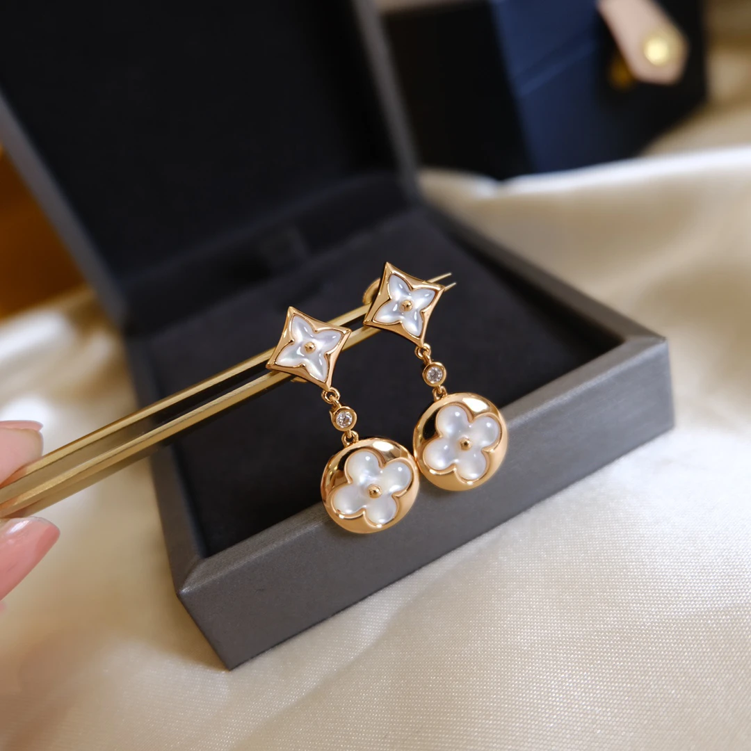 铜合金耳饰 轻奢镶嵌法式耳钉高品质气质甜美耳坠秋冬高级耳饰