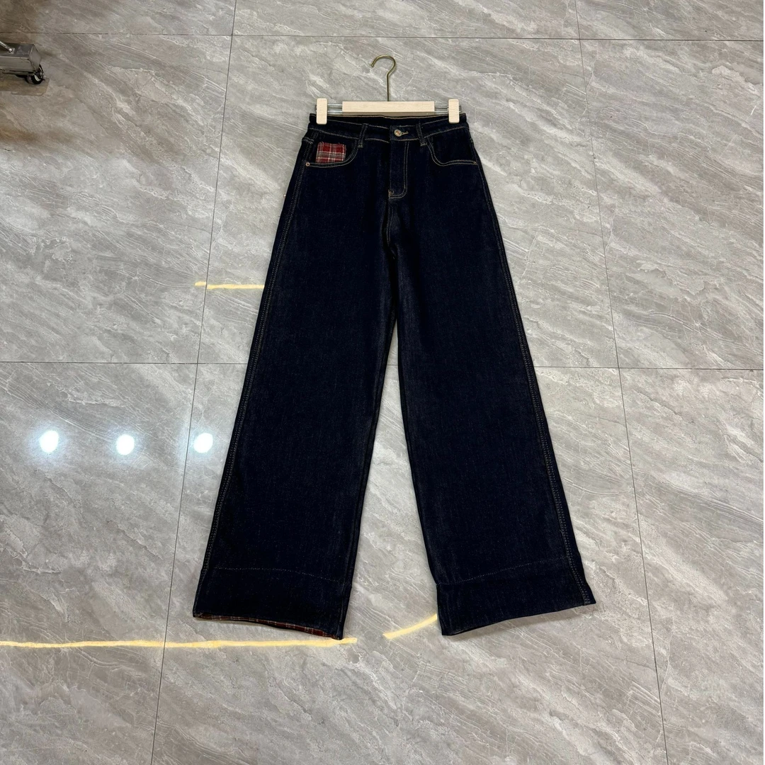 裤长102 新款加绒加厚时尚休闲显瘦气质设计感减龄牛仔长裤99192#