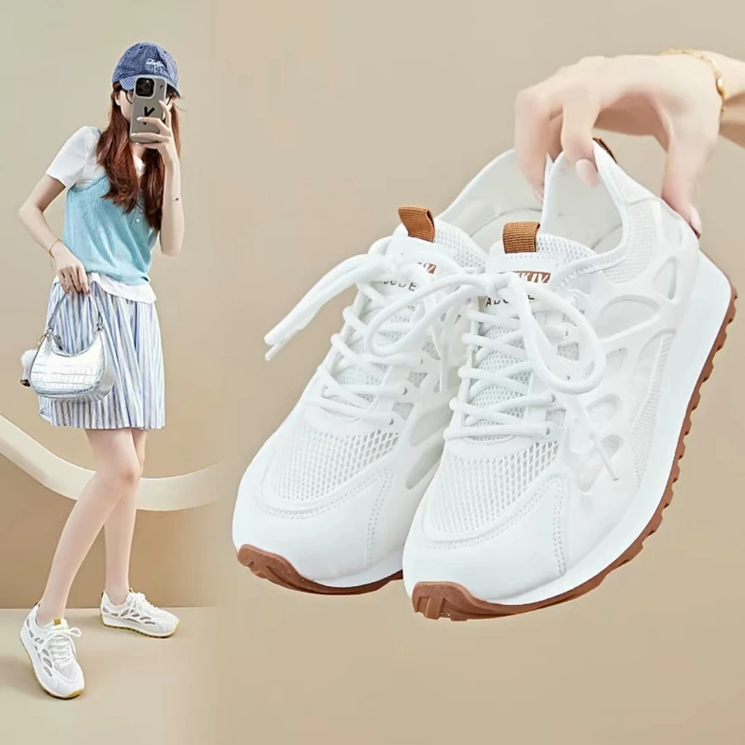 ins韩版网面老爹鞋女2025夏季新款透气女学生休闲运动鞋女