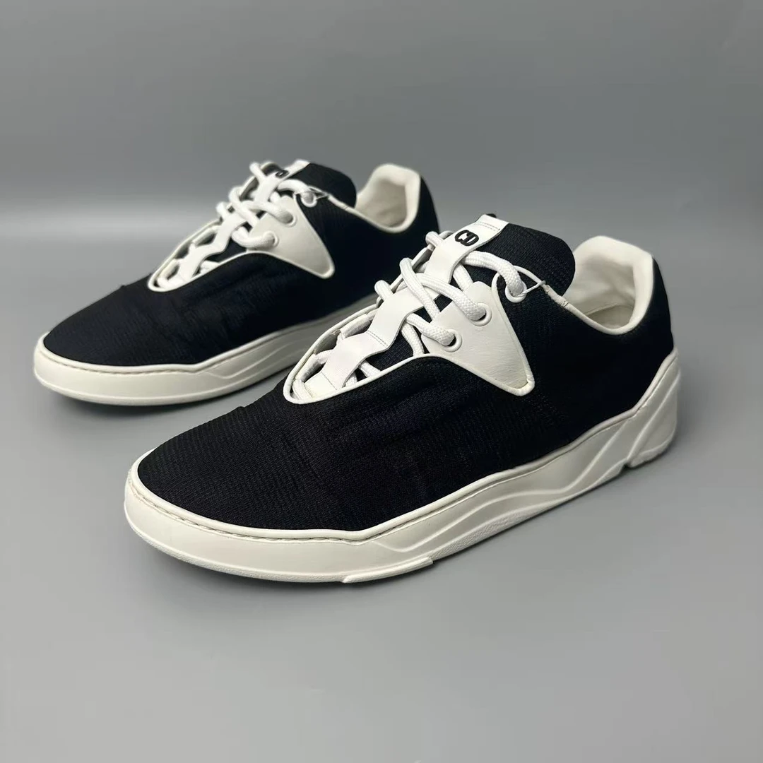 95新 DIOR HOMME/迪奥·桀傲 黑帆布时尚男士运动鞋40欧码 jx235