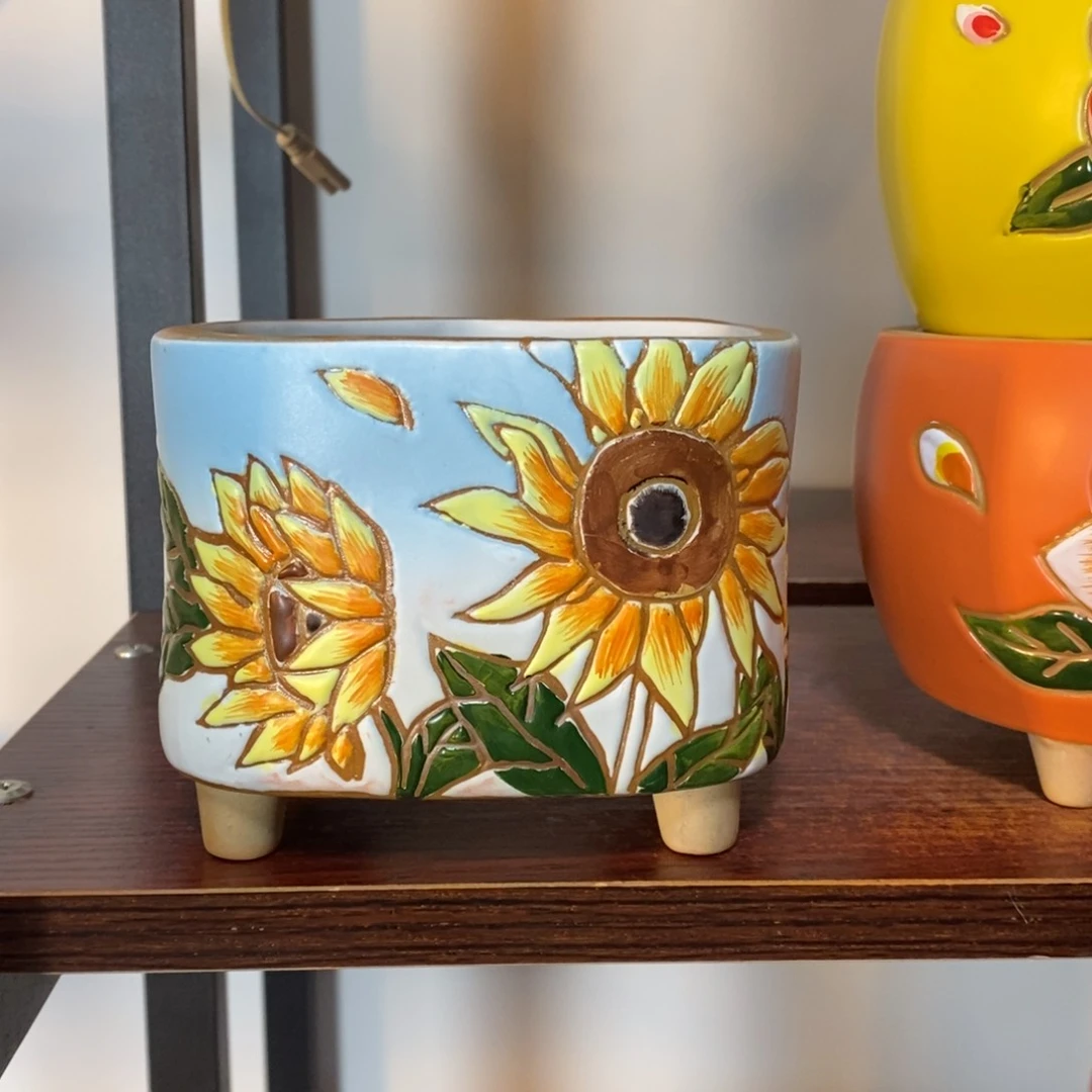 红陶韩式多肉植物花盆