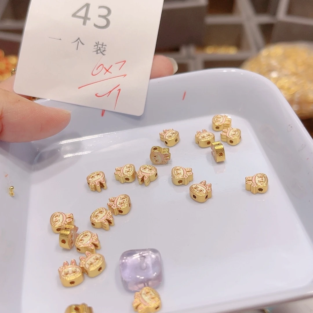 紫晶珠宝半成品银S925镀金镶嵌43